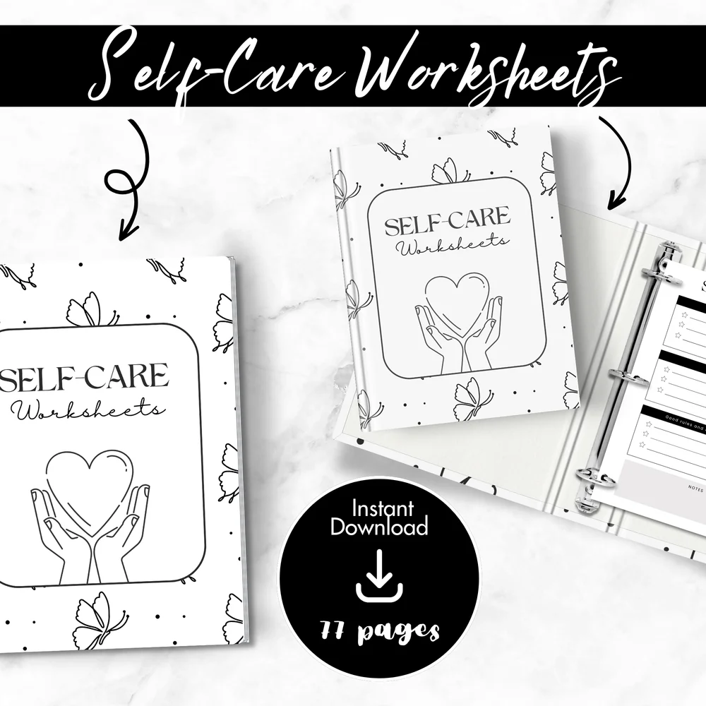 Self-Care Worksheets Instant Download